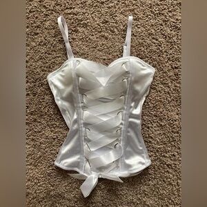 White Satin Corset